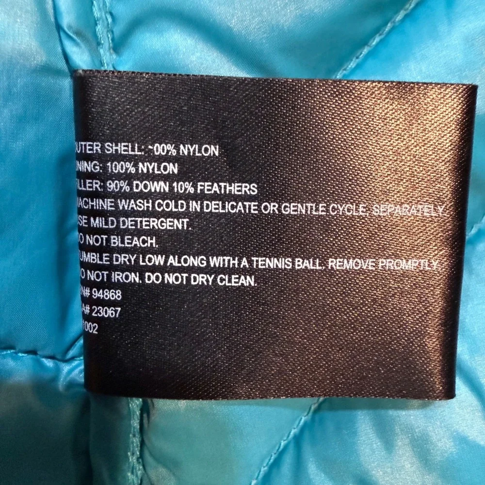 Bernardo Goose Down Lightweight Puffer Quilted Layer Blue Zip‎ Up Vest Women's M - Picture 10 of 13